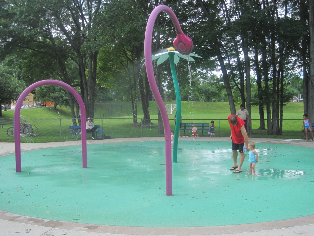 Spray Pad at Wolcott Park in West Hartford